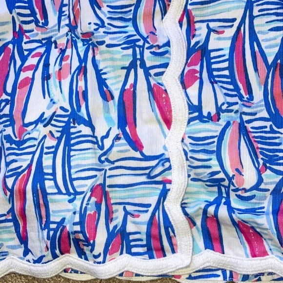 Lilly Pulitzer Michelina Skort Eliza Glisten In The Sun 4 Blue White Vacation - Picture 9 of 16